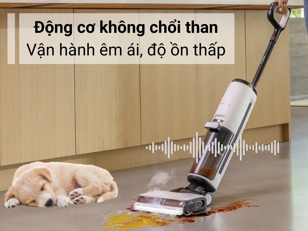 Động cơ không chổi than vận hành êm ái, độ ồn thấp