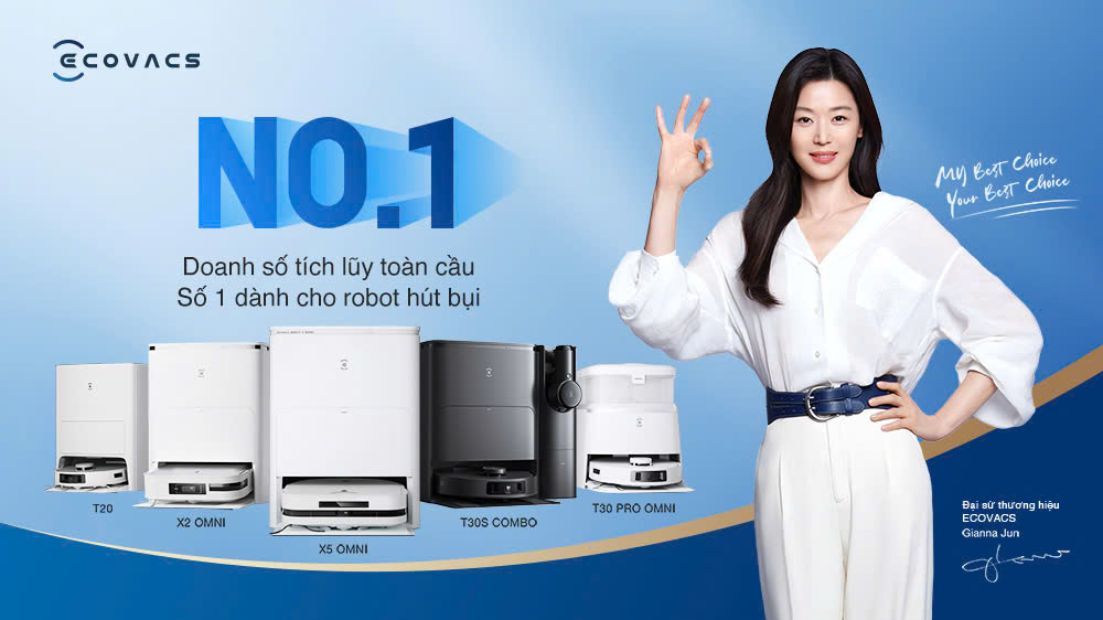 Robot hút bụi Ecovacs dẫn đầu xu thế